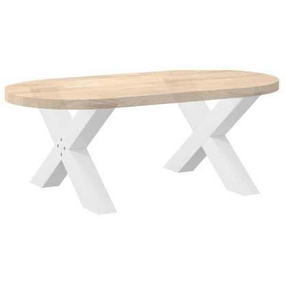 vidaXL Coffee Table Legs X-Shaped 2 pcs White 70x(42-43) cm Steel