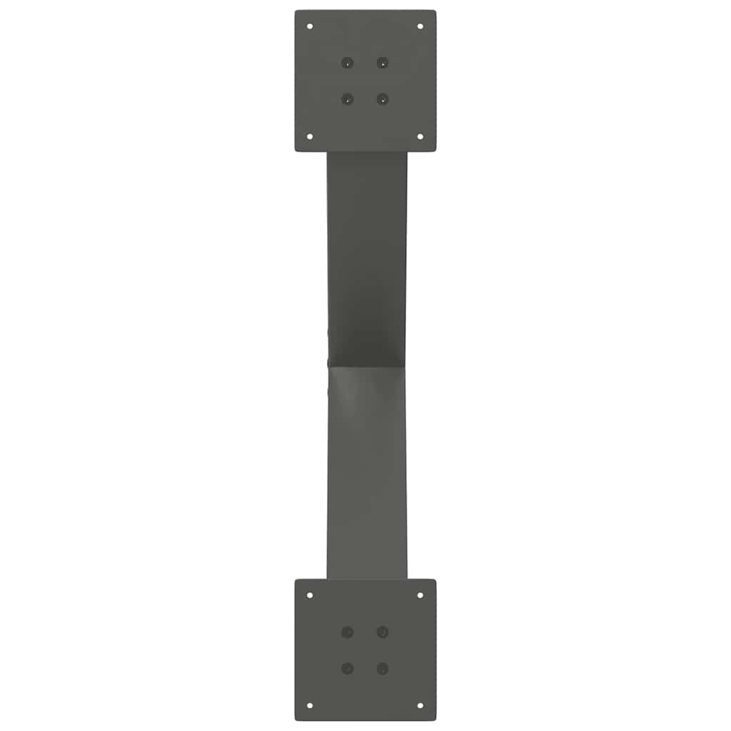 vidaXL Coffee Table Legs X-Shaped 2 pcs Anthracite 70x(42-43) cm Steel