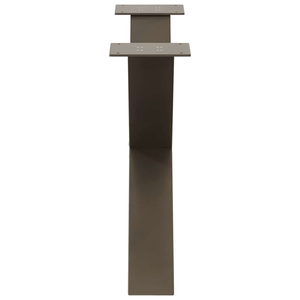vidaXL Coffee Table Legs X-Shaped 2 pcs Natural Steel 70x(42-43) cm Steel