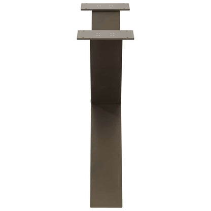 vidaXL Coffee Table Legs X-Shaped 2 pcs Natural Steel 70x(42-43) cm Steel
