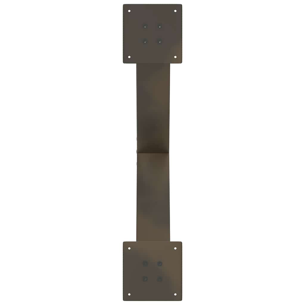 vidaXL Coffee Table Legs X-Shaped 2 pcs Natural Steel 70x(42-43) cm Steel