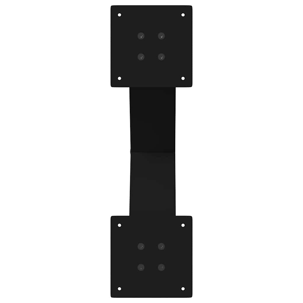 vidaXL Dining Table Legs X-Shaped 2 pcs Black 50x(72-73) cm Steel