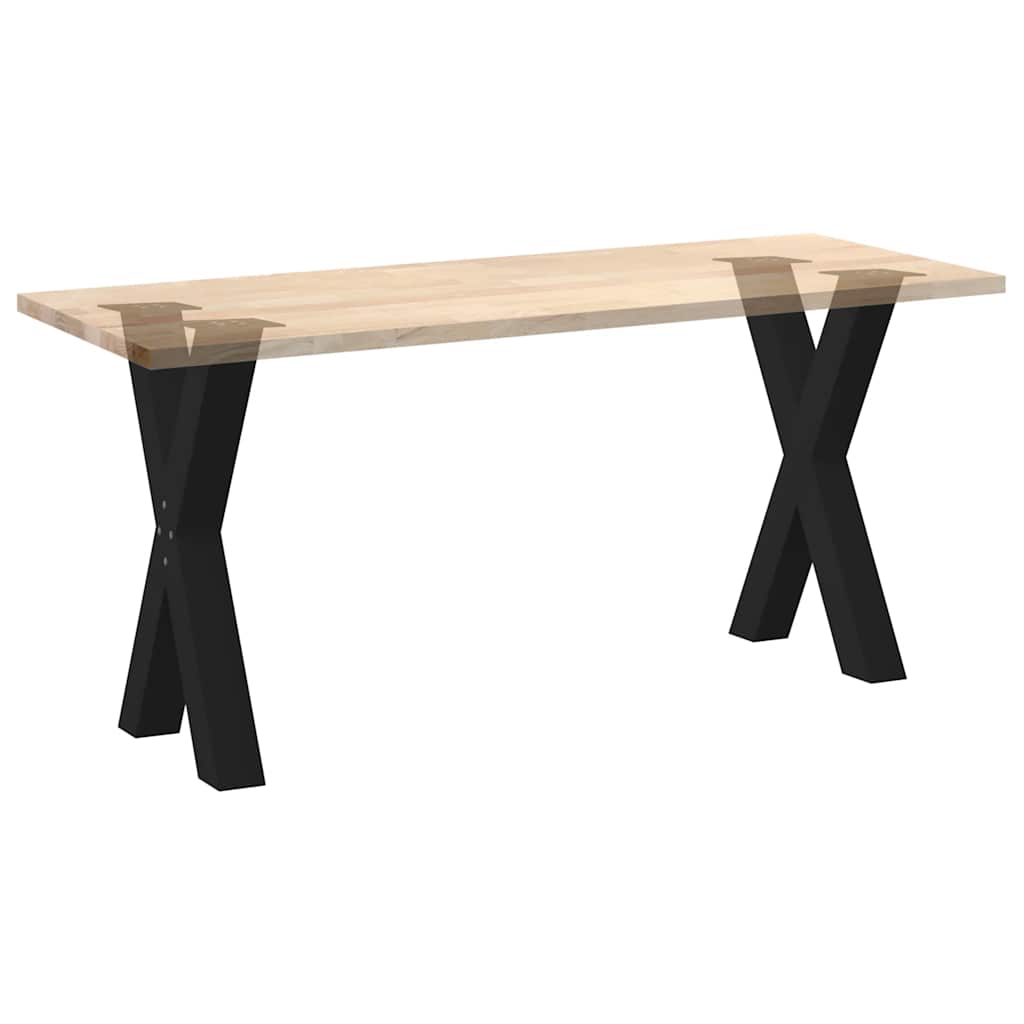 vidaXL Dining Table Legs X-Shaped 2 pcs Black 50x(72-73) cm Steel