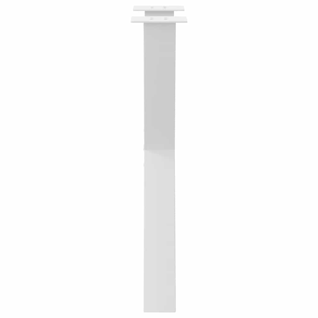 vidaXL Dining Table Legs X-Shaped 2 pcs White 50x(72-73) cm Steel