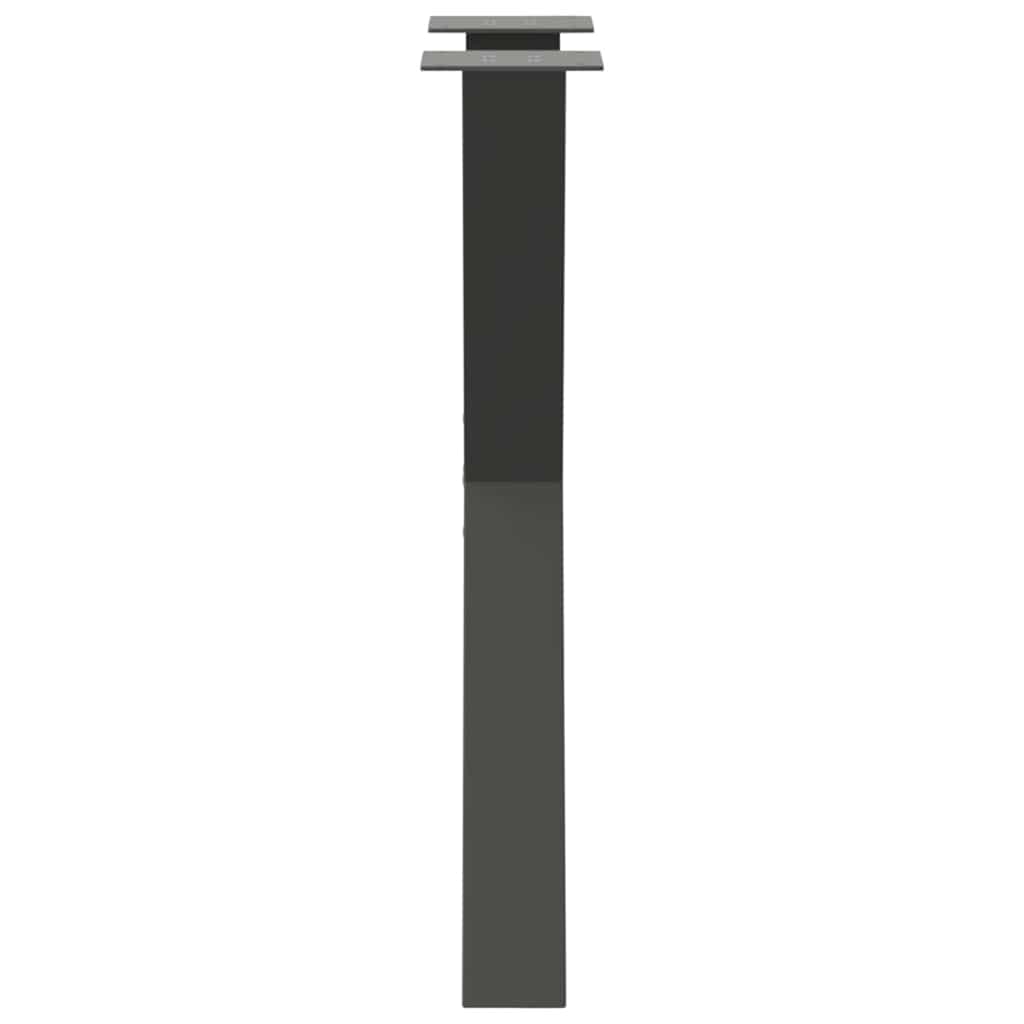 vidaXL Dining Table Legs X-Shaped 2 pcs Anthracite 50x(72-73) cm Steel