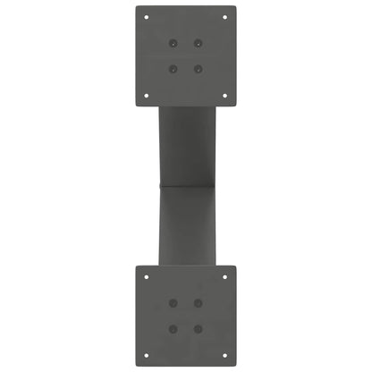 vidaXL Dining Table Legs X-Shaped 2 pcs Anthracite 50x(72-73) cm Steel