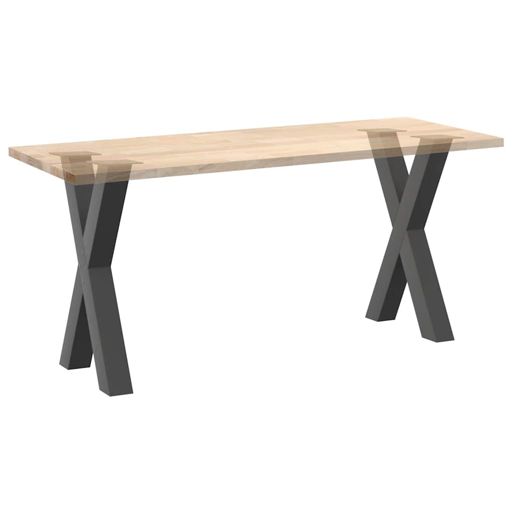 vidaXL Dining Table Legs X-Shaped 2 pcs Anthracite 50x(72-73) cm Steel
