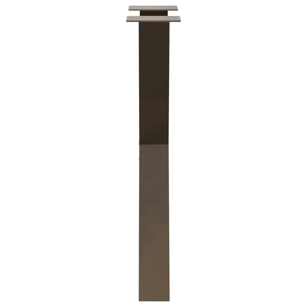 vidaXL Dining Table Legs X-Shaped 2 pcs Natural Steel 50x(72-73) cm Steel