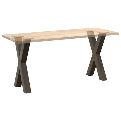 vidaXL Dining Table Legs X-Shaped 2 pcs Natural Steel 50x(72-73) cm Steel