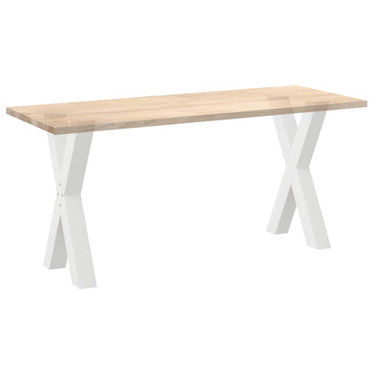 vidaXL Dining Table Legs X-Shaped 2 pcs White 60x(72-73) cm Steel