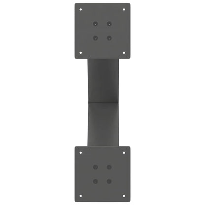 vidaXL Dining Table Legs X-Shaped 2 pcs Anthracite 60x(72-73) cm Steel