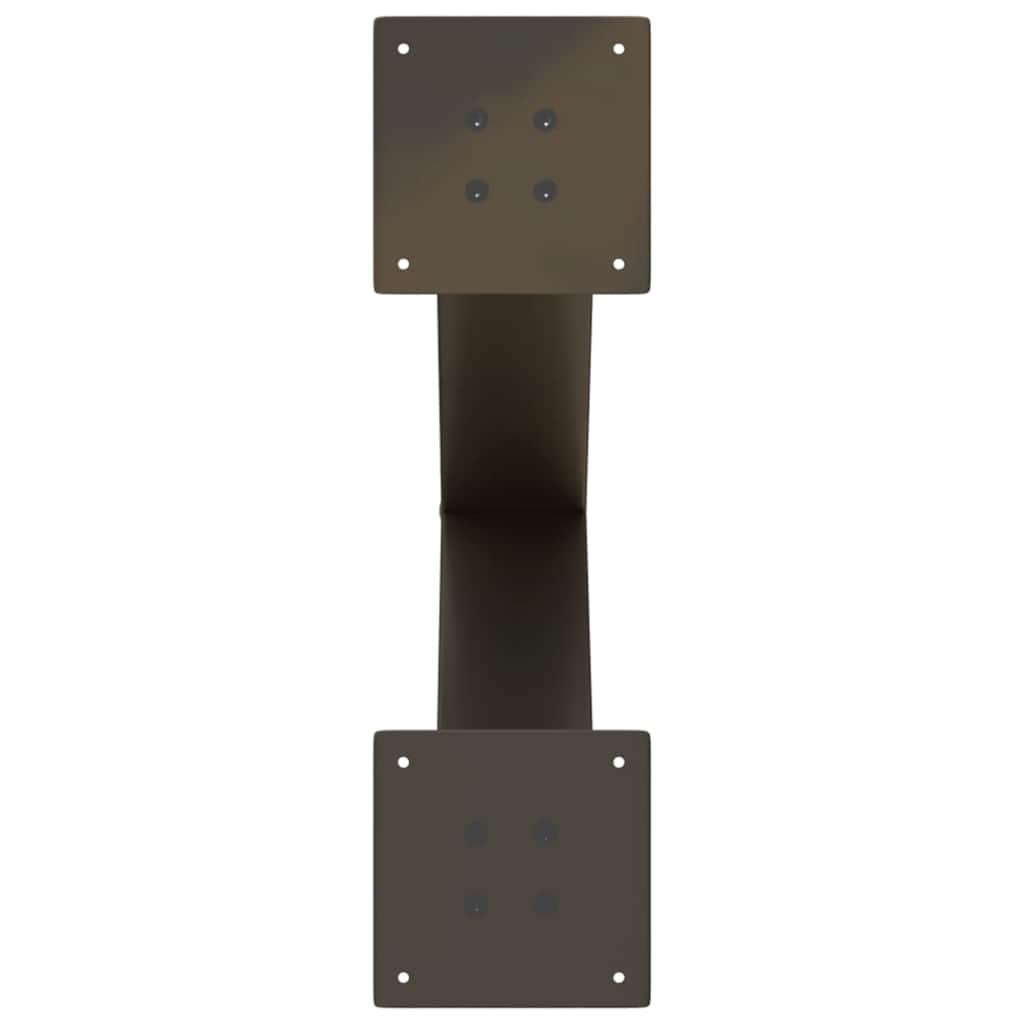 vidaXL Dining Table Legs X-Shaped 2 pcs Natural Steel 60x(72-73) cm Steel