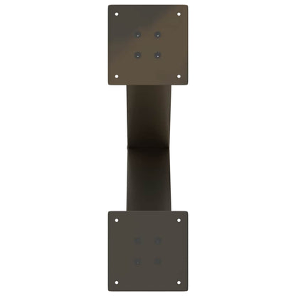 vidaXL Dining Table Legs X-Shaped 2 pcs Natural Steel 60x(72-73) cm Steel