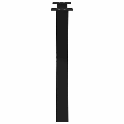 vidaXL Dining Table Legs X-Shaped 2 pcs Black 70x(72-73) cm Steel