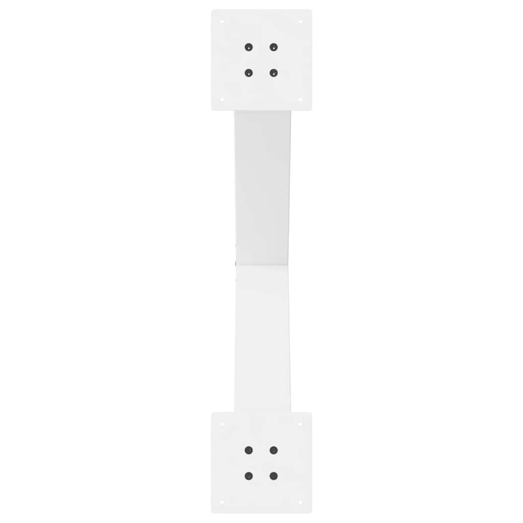 vidaXL Dining Table Legs X-Shaped 2 pcs White 70x(72-73) cm Steel