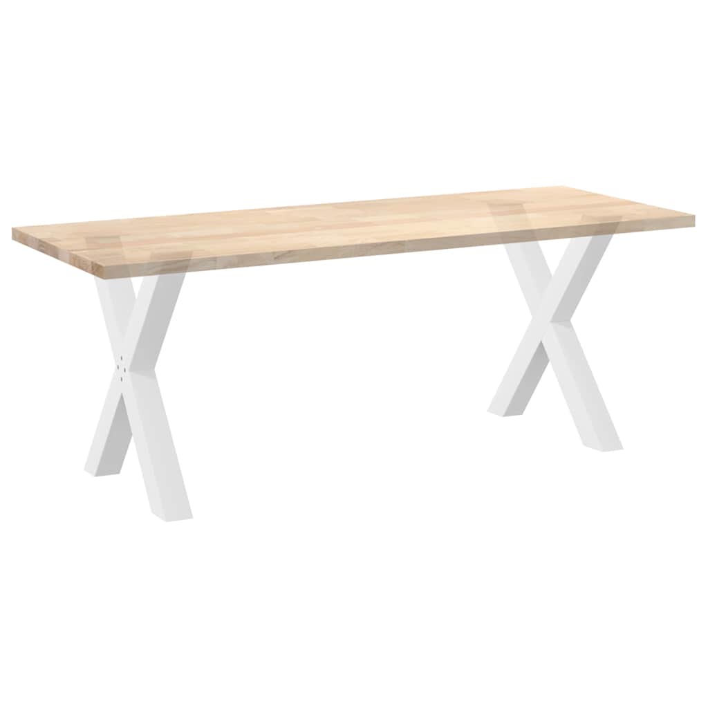 vidaXL Dining Table Legs X-Shaped 2 pcs White 70x(72-73) cm Steel