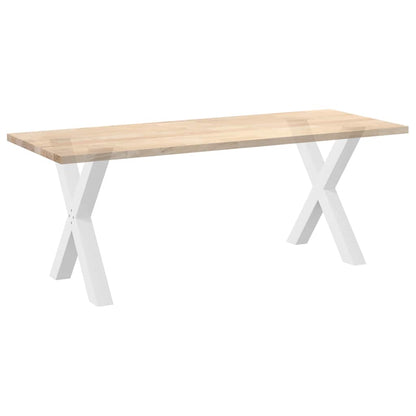 vidaXL Dining Table Legs X-Shaped 2 pcs White 70x(72-73) cm Steel