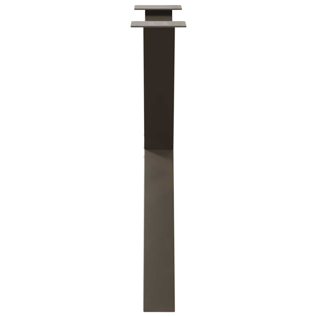 vidaXL Dining Table Legs X-Shaped 2 pcs Natural Steel 70x(72-73) cm Steel