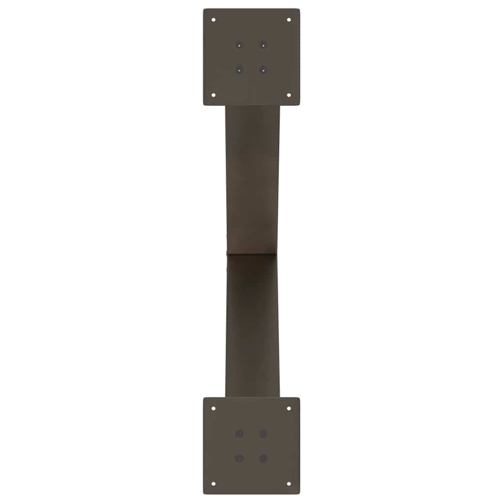 vidaXL Dining Table Legs X-Shaped 2 pcs Natural Steel 70x(72-73) cm Steel