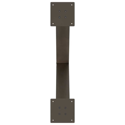 vidaXL Dining Table Legs X-Shaped 2 pcs Natural Steel 70x(72-73) cm Steel