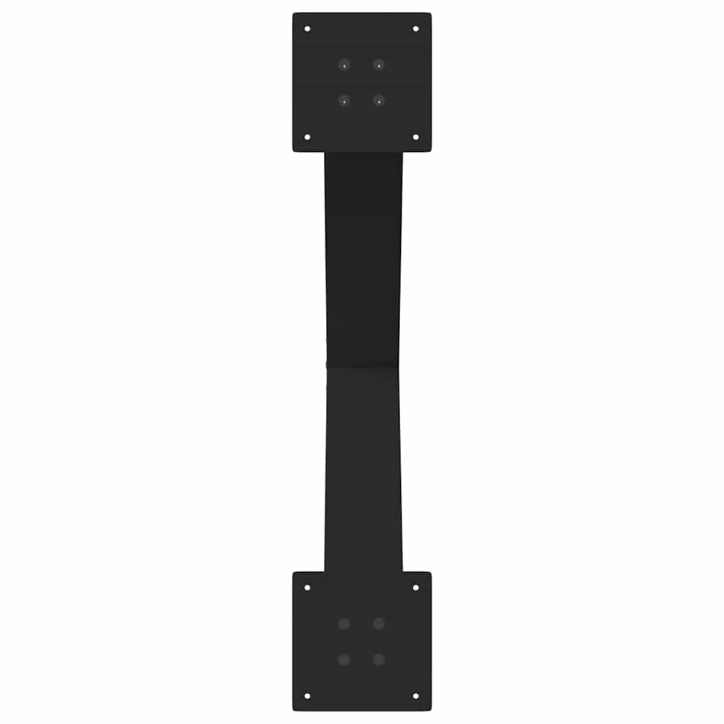 vidaXL Dining Table Legs X-Shaped 2 pcs Black 80x(72-73) cm Steel