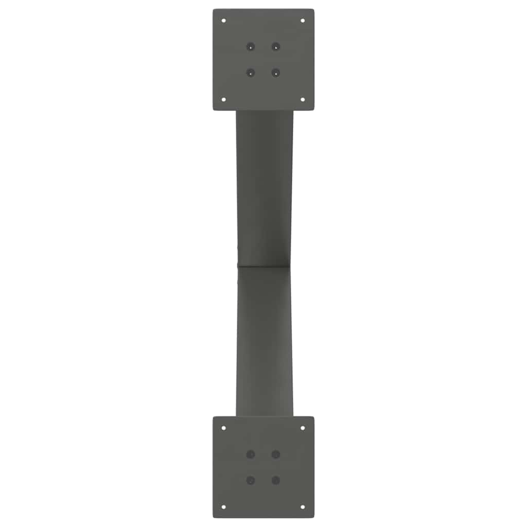 vidaXL Dining Table Legs X-Shaped 2 pcs Anthracite 80x(72-73) cm Steel