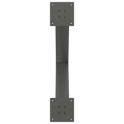 vidaXL Dining Table Legs X-Shaped 2 pcs Anthracite 80x(72-73) cm Steel