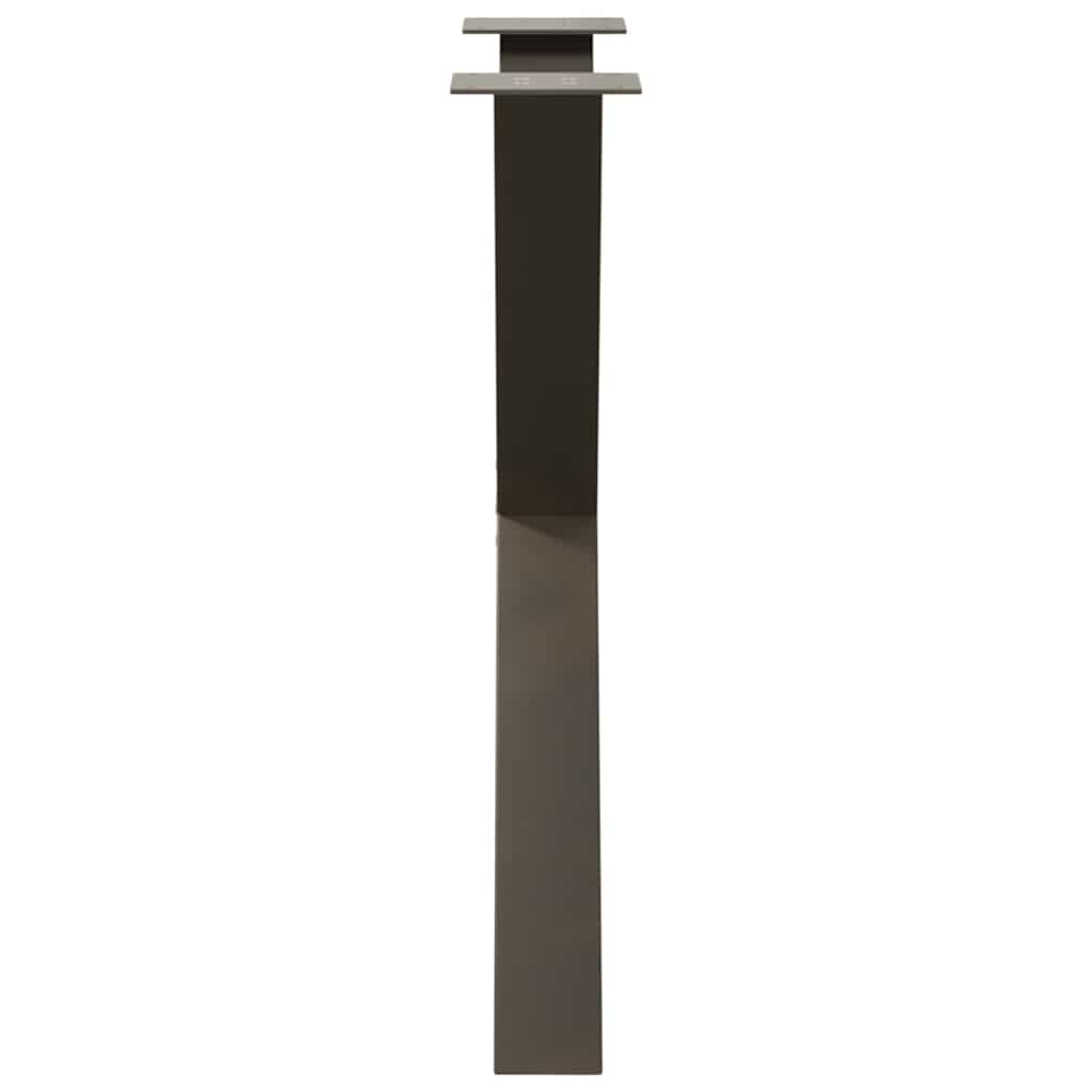vidaXL Dining Table Legs X-Shaped 2 pcs Natural Steel 80x(72-73) cm Steel