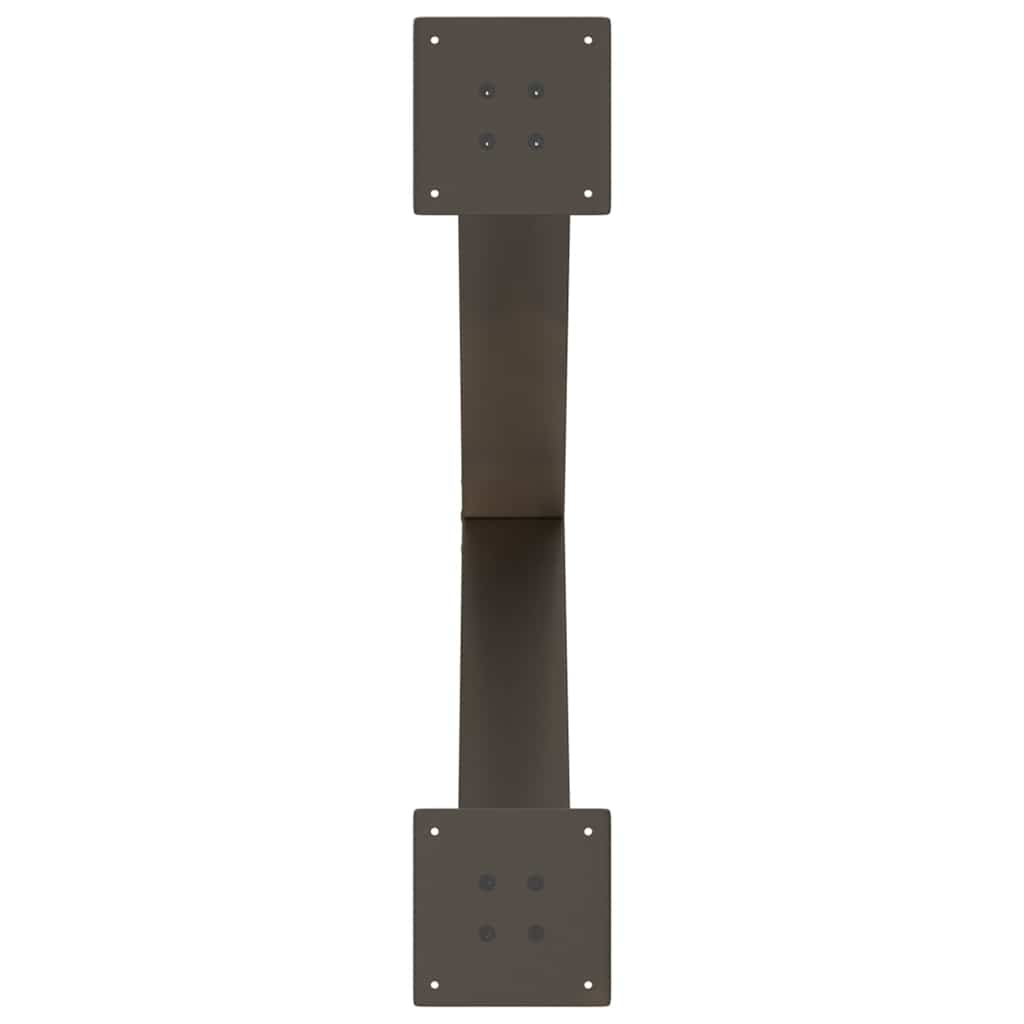 vidaXL Dining Table Legs X-Shaped 2 pcs Natural Steel 80x(72-73) cm Steel