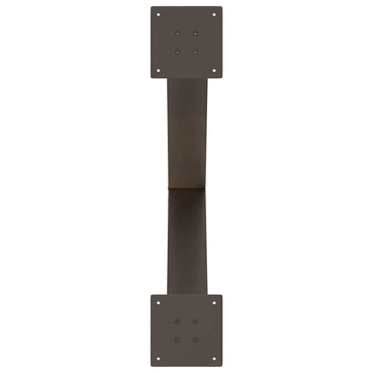 vidaXL Dining Table Legs X-Shaped 2 pcs Natural Steel 80x(72-73) cm Steel