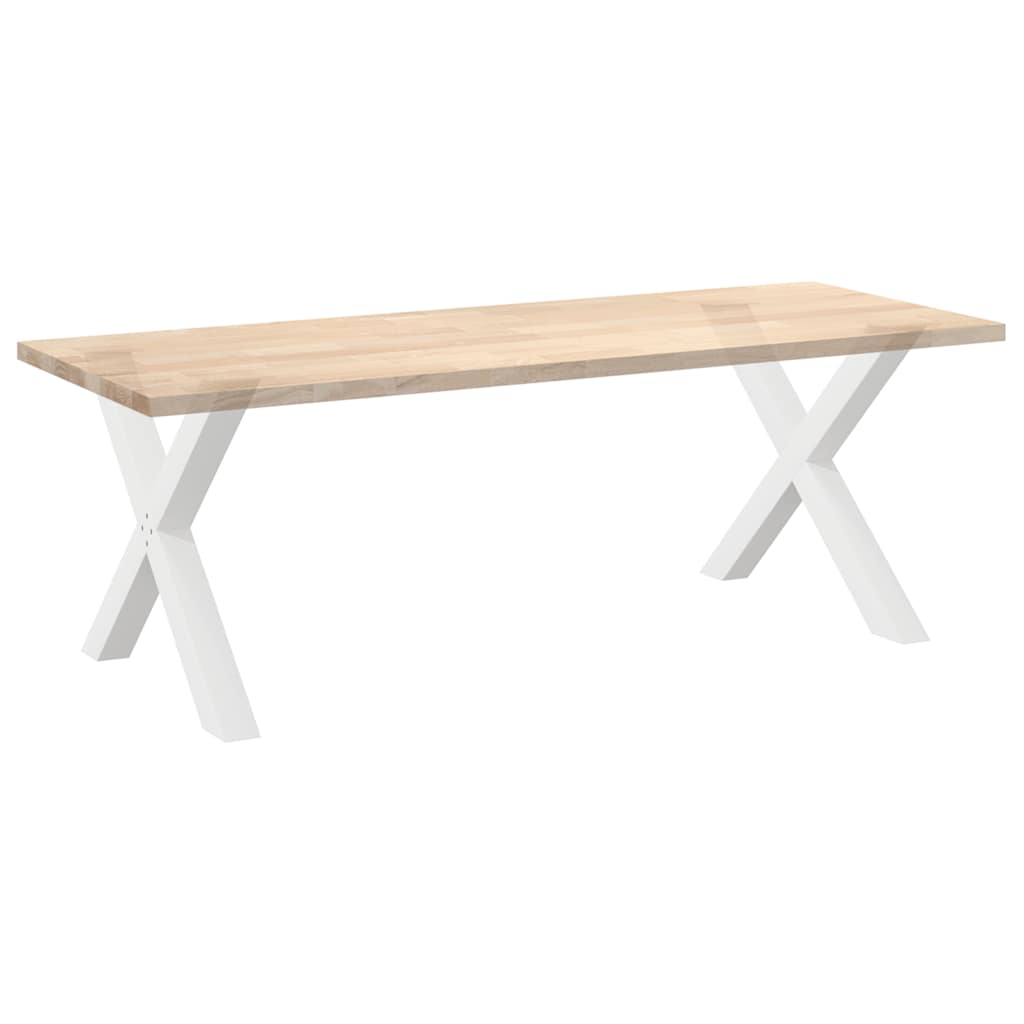vidaXL Dining Table Legs X-Shaped 2 pcs White 90x(72-73) cm Steel