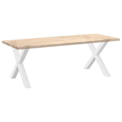 vidaXL Dining Table Legs X-Shaped 2 pcs White 90x(72-73) cm Steel