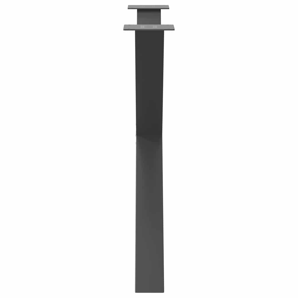 vidaXL Dining Table Legs X-Shaped 2 pcs Anthracite 90x(72-73) cm Steel