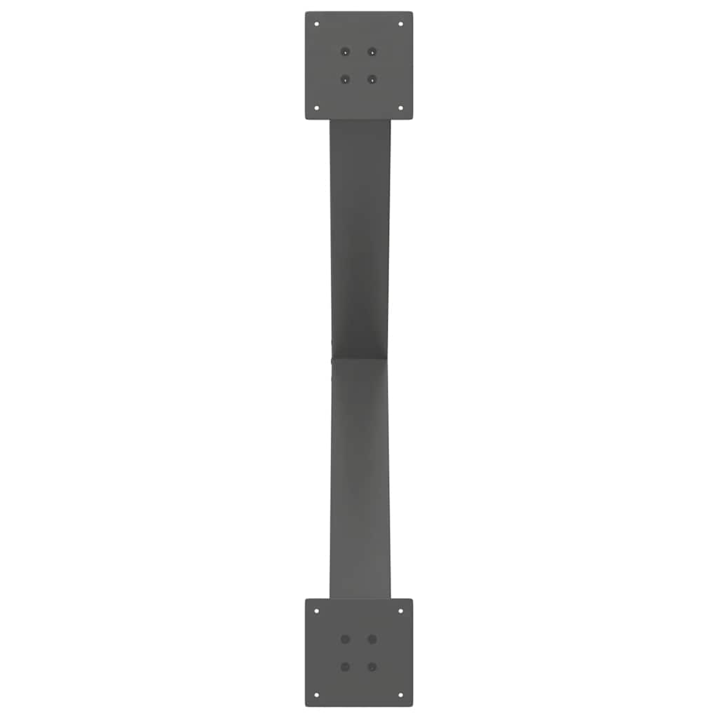 vidaXL Dining Table Legs X-Shaped 2 pcs Anthracite 90x(72-73) cm Steel