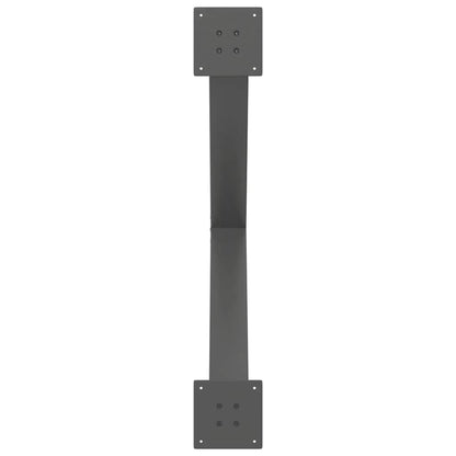 vidaXL Dining Table Legs X-Shaped 2 pcs Anthracite 90x(72-73) cm Steel
