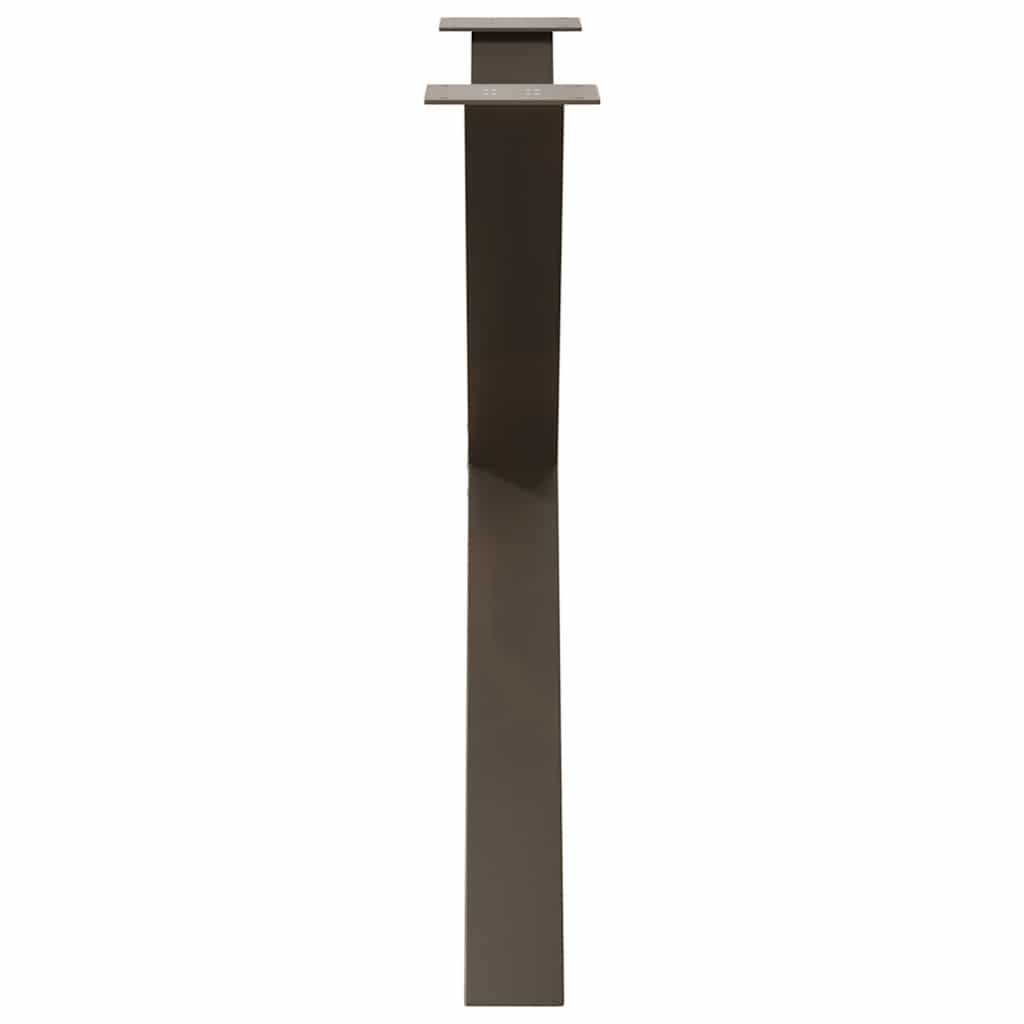 vidaXL Dining Table Legs X-Shaped 2 pcs Natural Steel 90x(72-73) cm Steel