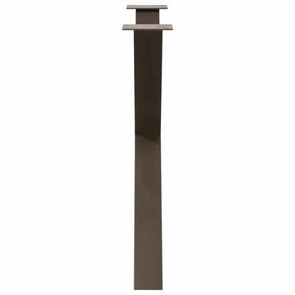 vidaXL Dining Table Legs X-Shaped 2 pcs Natural Steel 90x(72-73) cm Steel