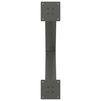 vidaXL Dining Table Legs X-Shaped 3 pcs Anthracite 70x(72-73) cm Steel