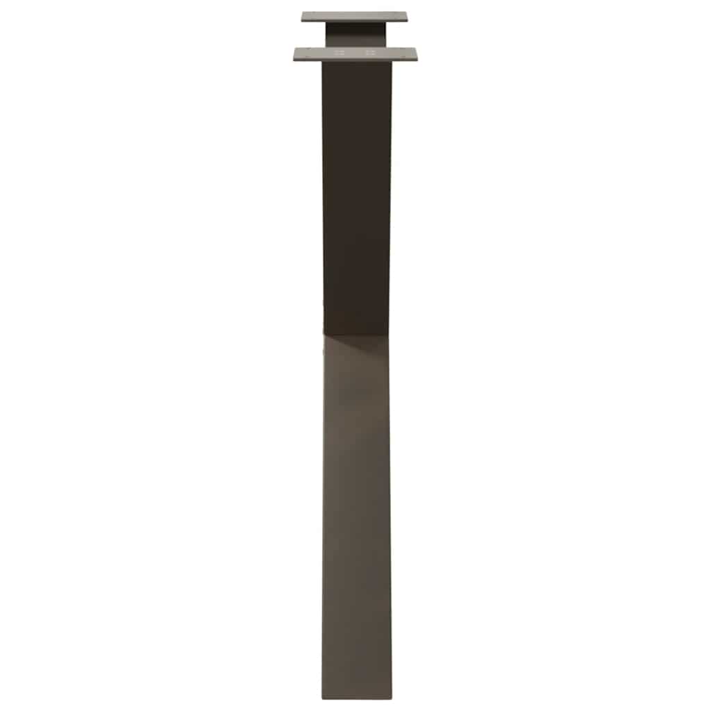 vidaXL Dining Table Legs X-Shaped 3 pcs Natural Steel 70x(72-73) cm Steel