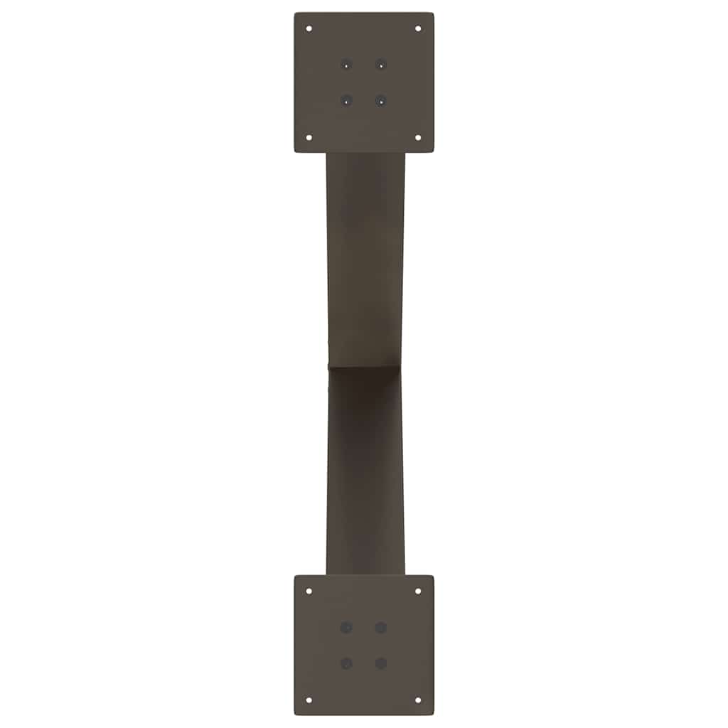 vidaXL Dining Table Legs X-Shaped 3 pcs Natural Steel 70x(72-73) cm Steel