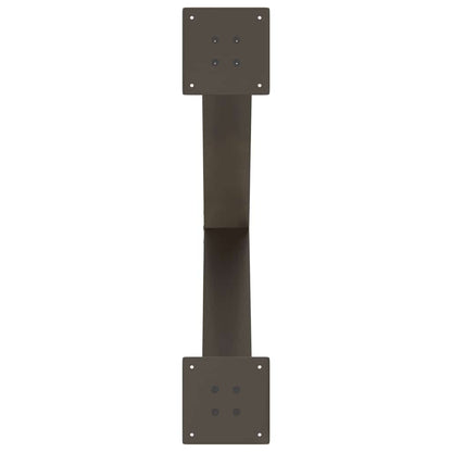 vidaXL Dining Table Legs X-Shaped 3 pcs Natural Steel 70x(72-73) cm Steel
