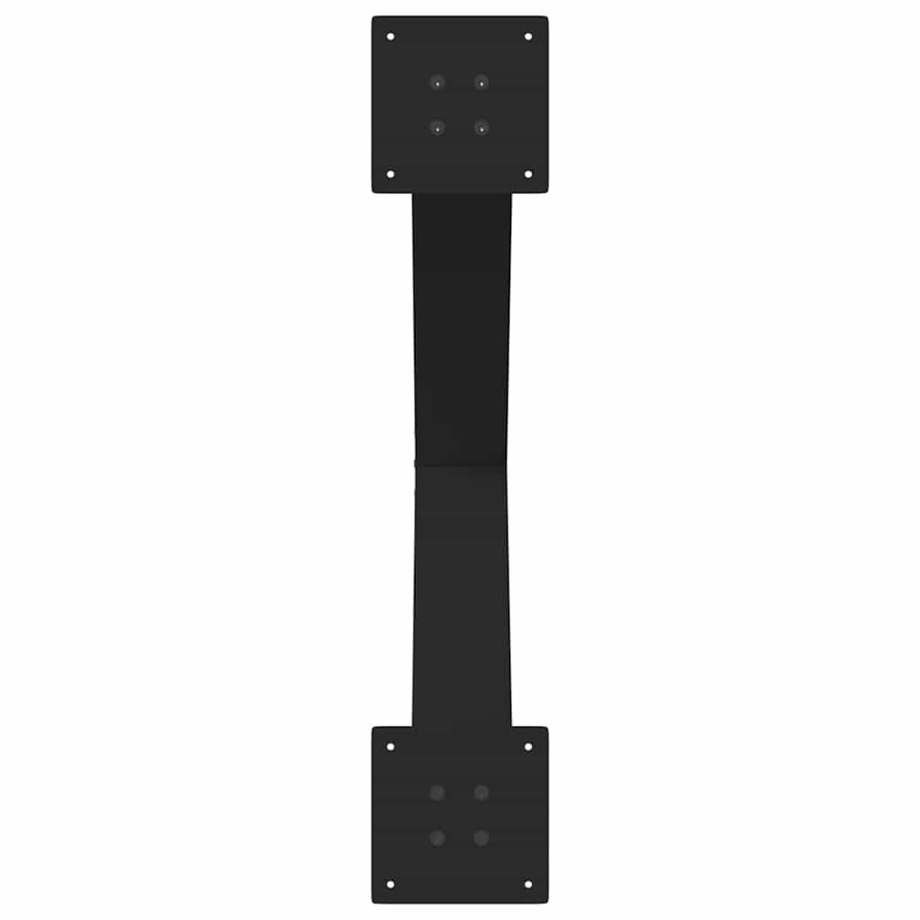 vidaXL Dining Table Legs X-Shaped 3 pcs Black 80x(72-73) cm Steel