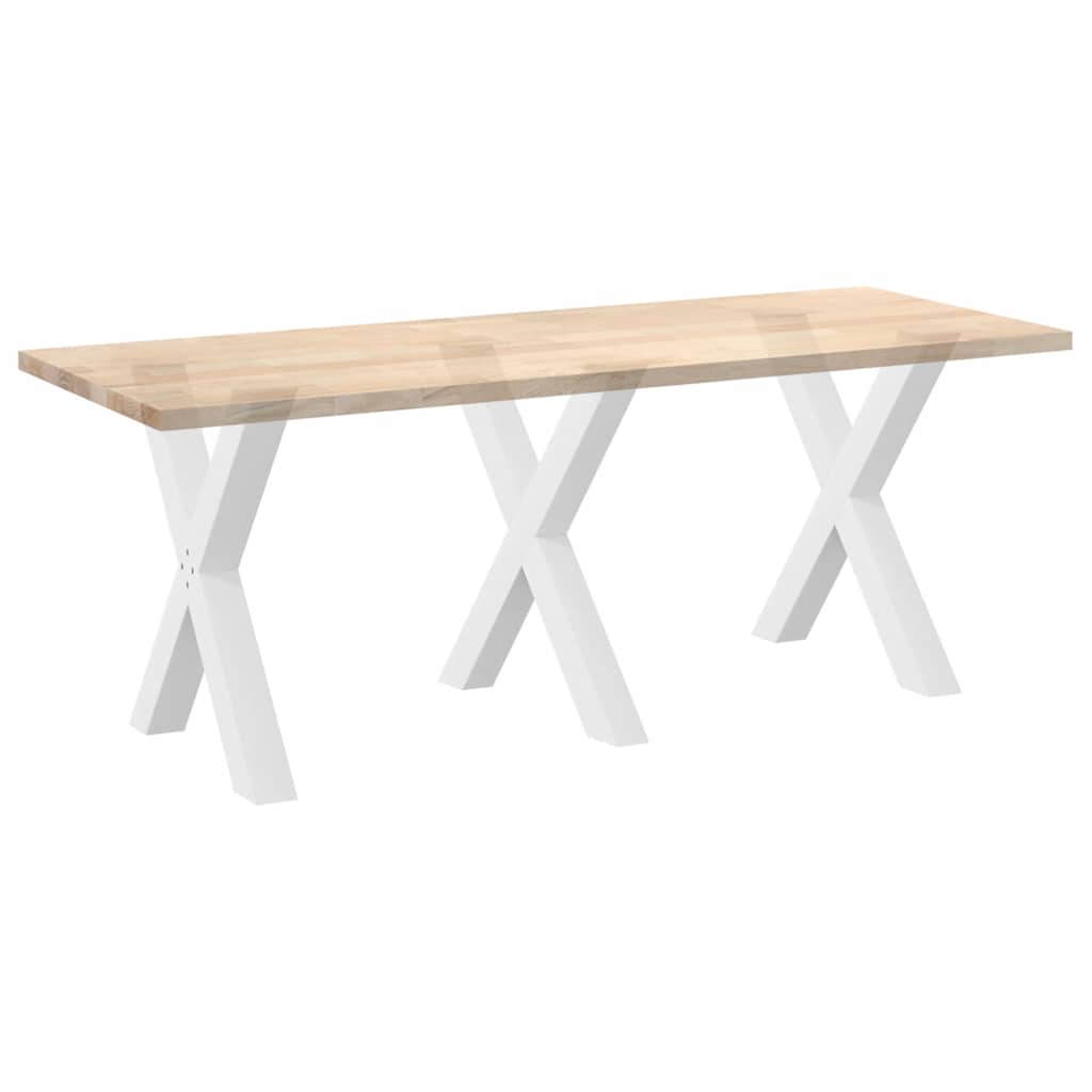 vidaXL Dining Table Legs X-Shaped 3 pcs White 80x(72-73) cm Steel