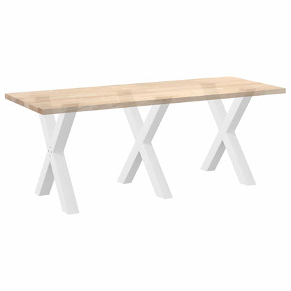 vidaXL Dining Table Legs X-Shaped 3 pcs White 80x(72-73) cm Steel