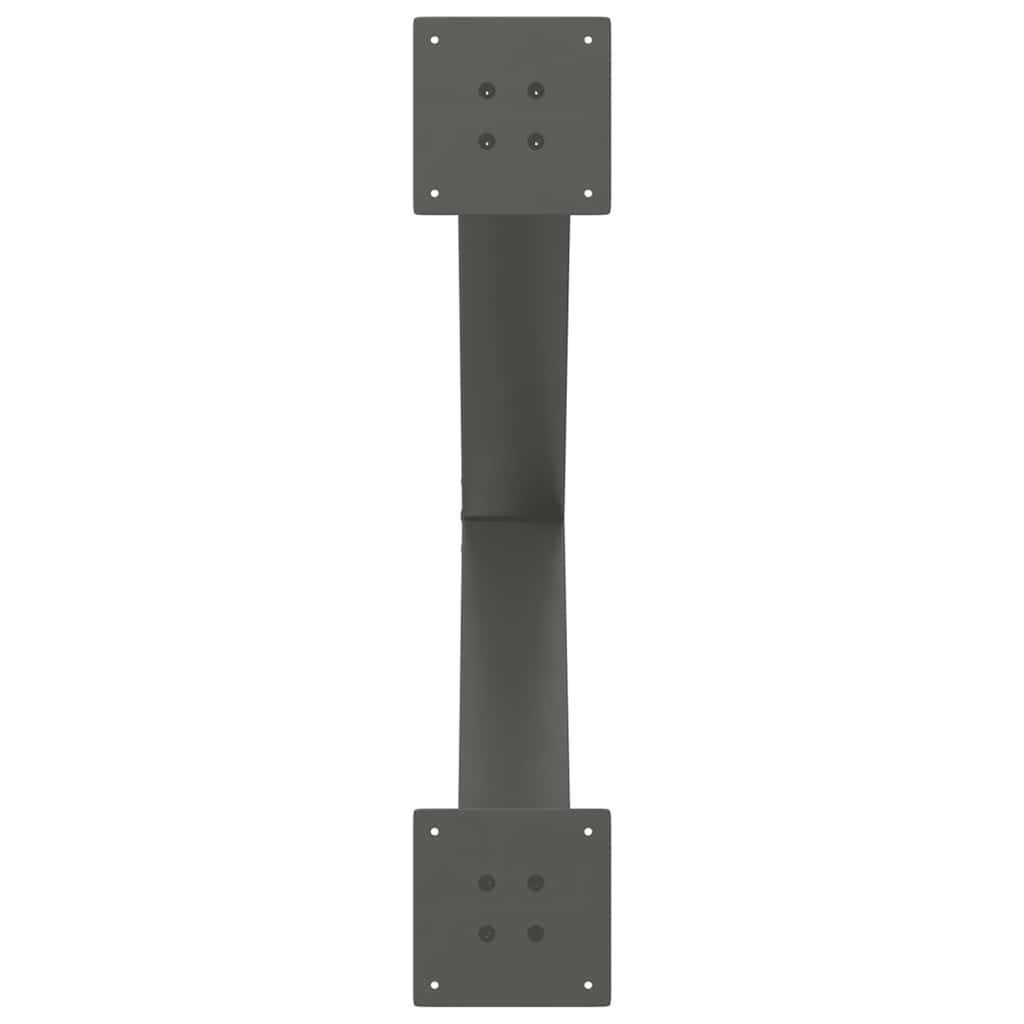 vidaXL Dining Table Legs X-Shaped 3 pcs Anthracite 80x(72-73) cm Steel
