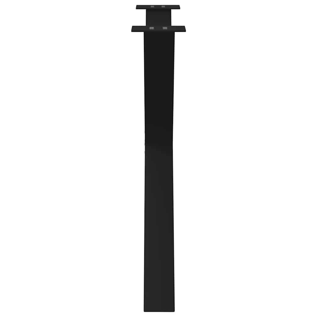 vidaXL Dining Table Legs X-Shaped 3 pcs Black 90x(72-73) cm Steel