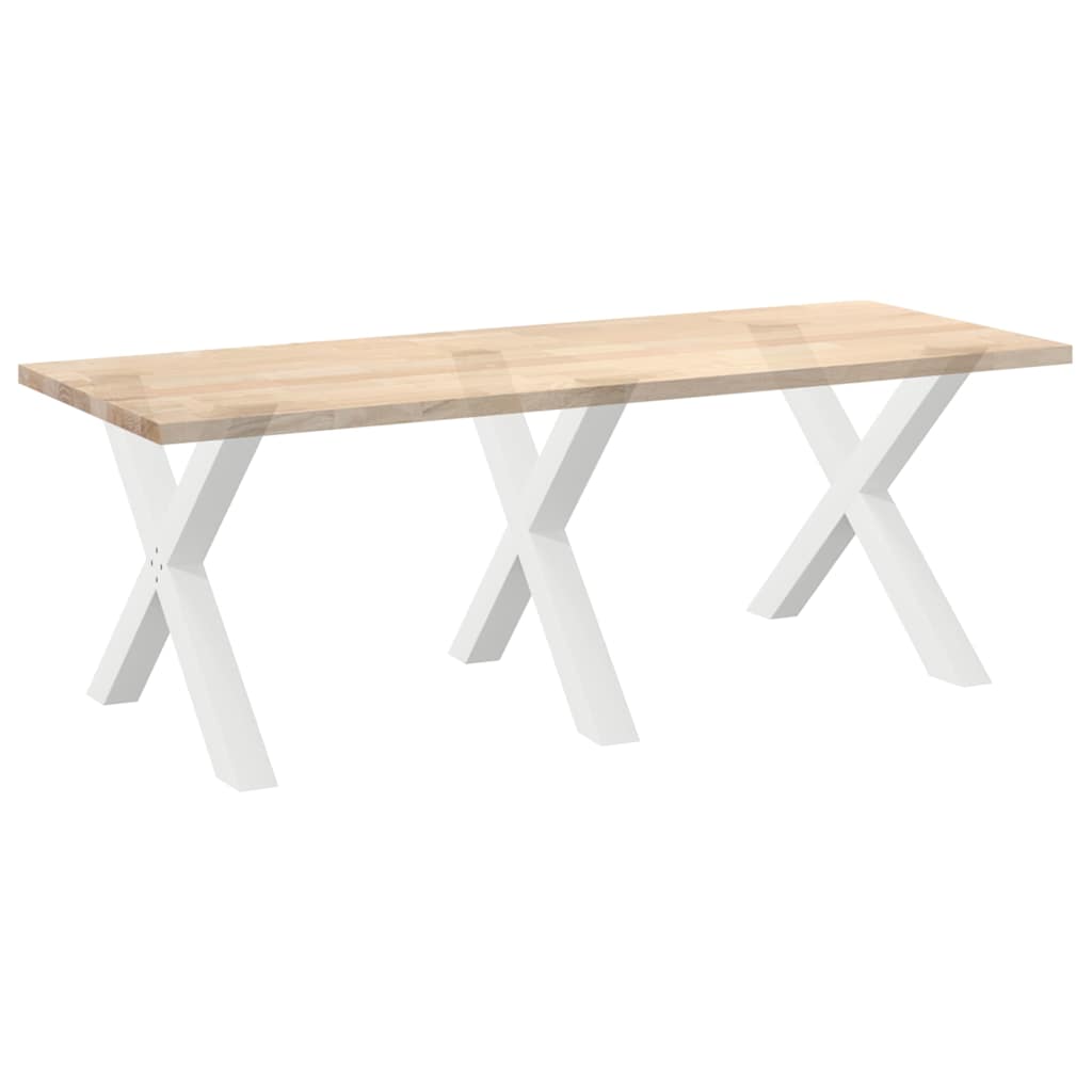 vidaXL Dining Table Legs X-Shaped 3 pcs White 90x(72-73) cm Steel