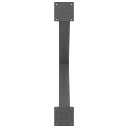vidaXL Dining Table Legs X-Shaped 3 pcs Anthracite 90x(72-73) cm Steel