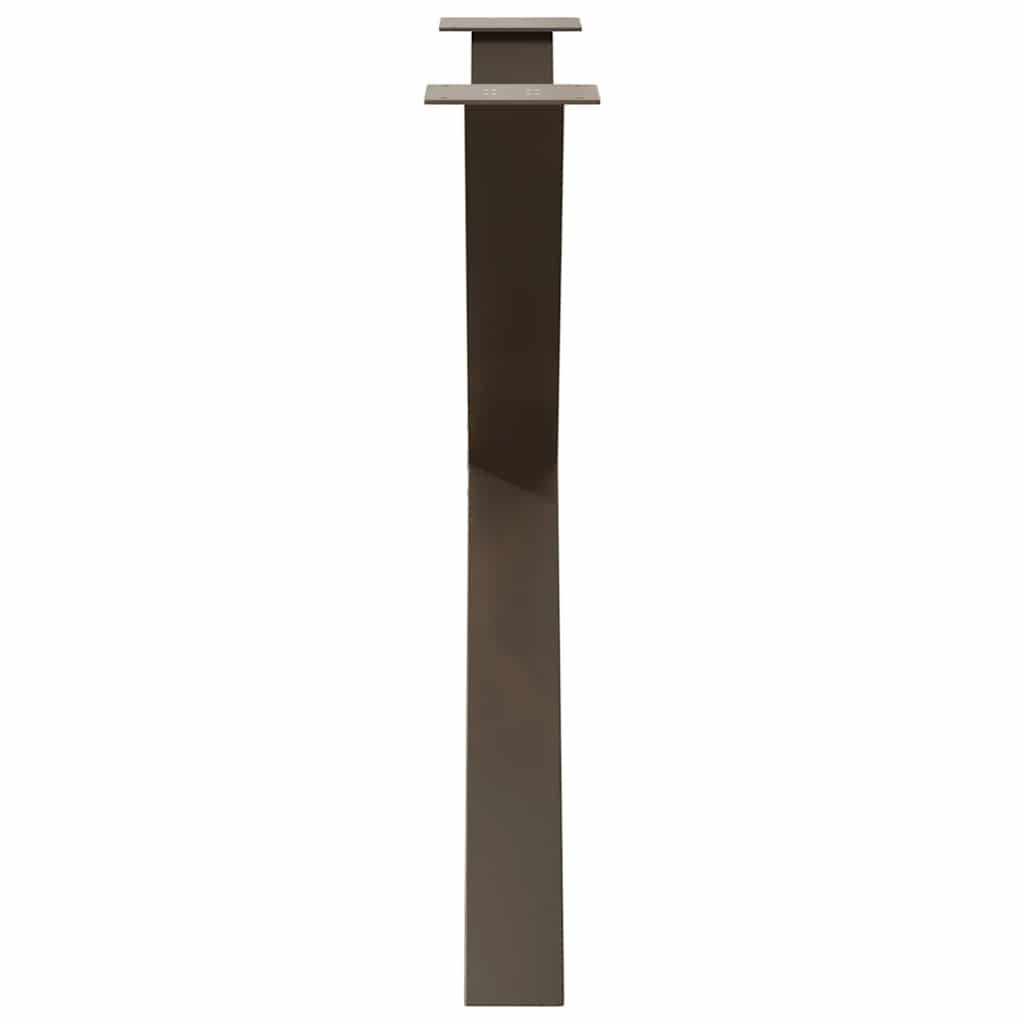vidaXL Dining Table Legs X-Shaped 3 pcs Natural Steel 90x(72-73) cm Steel