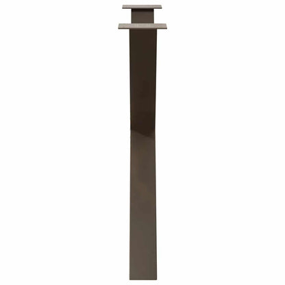 vidaXL Dining Table Legs X-Shaped 3 pcs Natural Steel 90x(72-73) cm Steel
